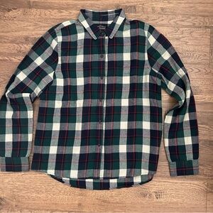 $88 Madewell Broadway & Broome Plaid Flannel Button Down Shirt, S, Small.